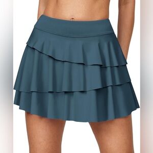 Ewedoos Tiered High Rise Active Tennis Skort